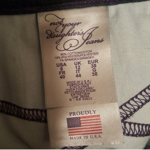 NYDJ Dark Blue Wash Cropped Jeans w/Lift and Tuck Technology - Picture 5 of 6